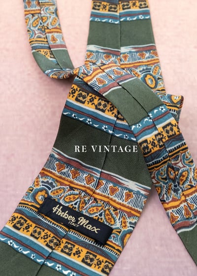 橄欖綠圖騰線條美領帶6