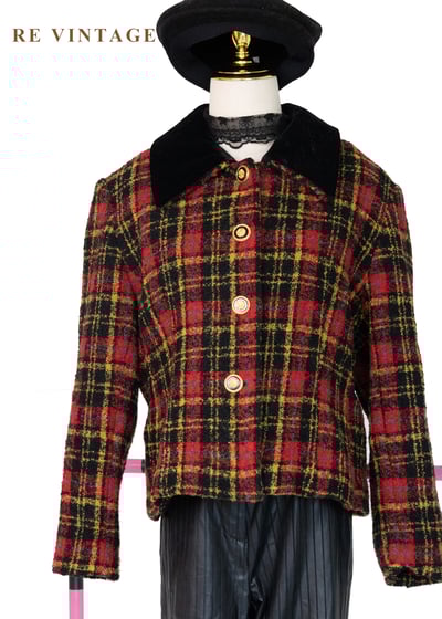 日本製 - 巴黎秋天明亮格紋西裝外套1