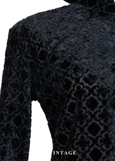 法國製 - 古典壓紋燒絨上衣6