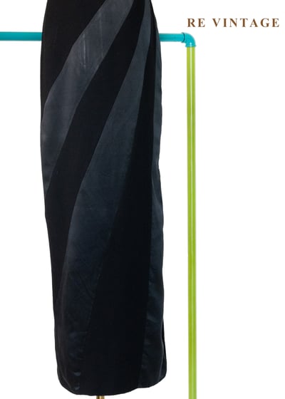 Minimalism 螺旋拼接線條美背細肩長洋裝4