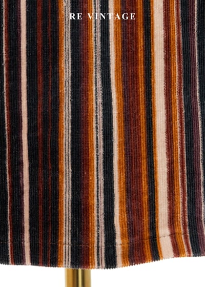 Velvet Roadtrip 燈芯絨暖色線條迷你洋裝14