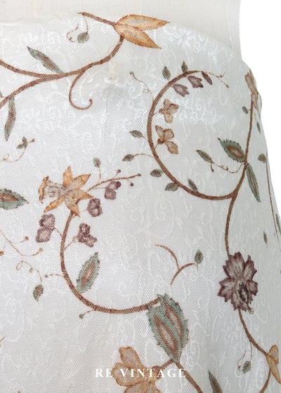 植物標本花朵米白色長裙（27-30"）8