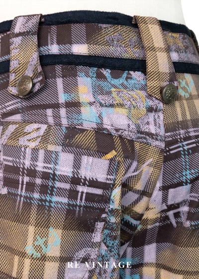 解構噴漆格紋直筒褲（28"）13