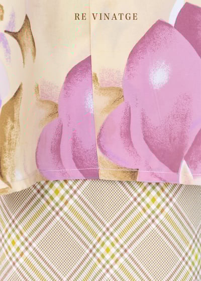 淡黃粉紅花夏日襯衫7