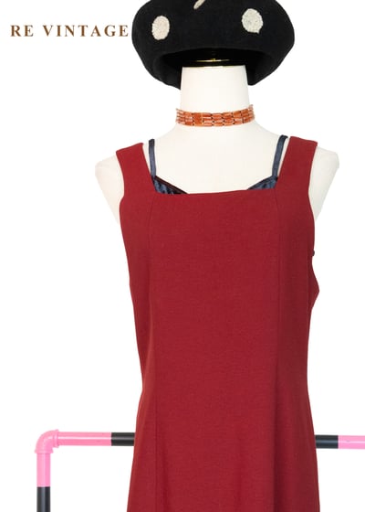 Lipstick 方領優雅剪裁長洋裝8