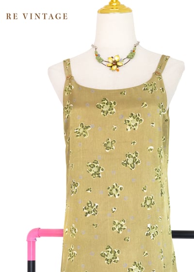 綠豹小花大地溫柔長洋裝3