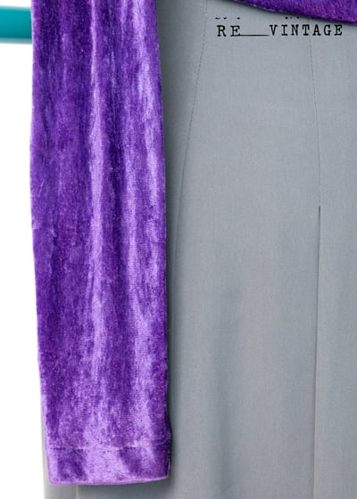 紫色絨布花朵貼身上衣9