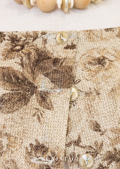 套裝背心 - 棕影花語舊夢背心6