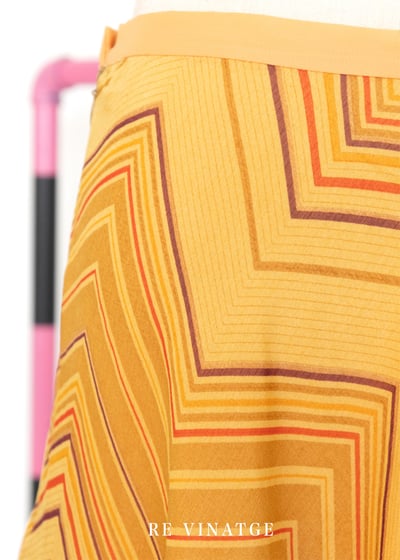 姜黃色chevron雪紡中長裙（26"）7