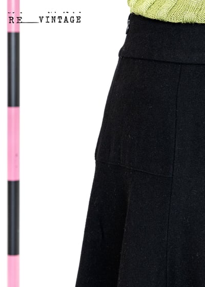 冬天的小花朵拼接毛呢中長裙（26")7