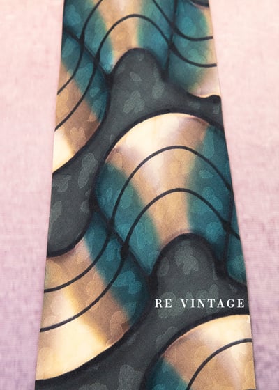 海地燈光折射抽象畫領帶7