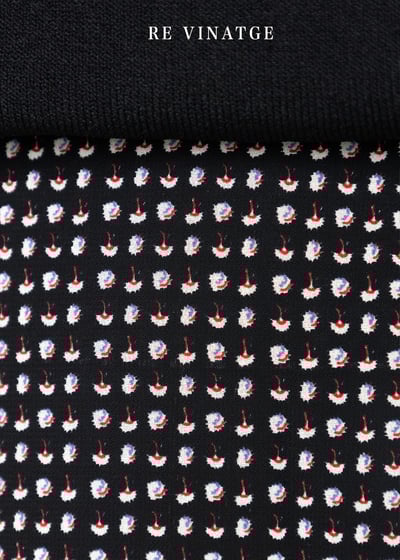 迷你小花瓣黑色中長裙3