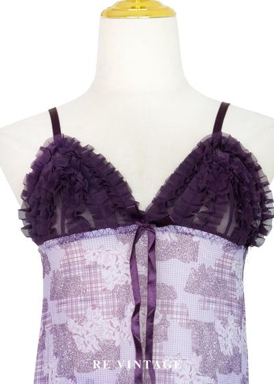 午夜的紫色華爾滋Paisley拼接細肩帶背心3