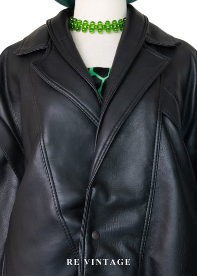 質感單品 - 冬季帥氣雙穿寬版皮革外套5