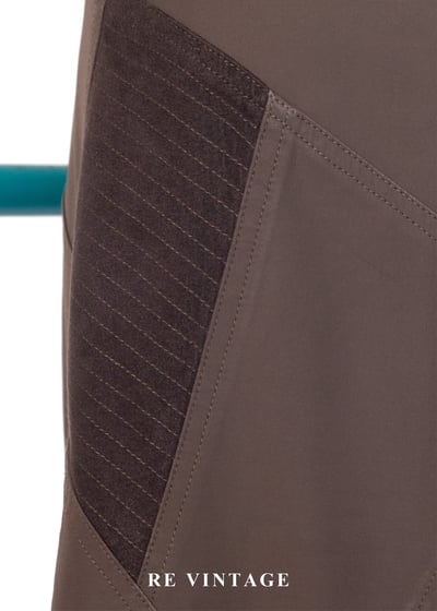 霧褐色幾何剪裁中長裙（30"）5