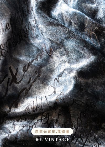 冷光藍灰調舊信紙絨布上衣12