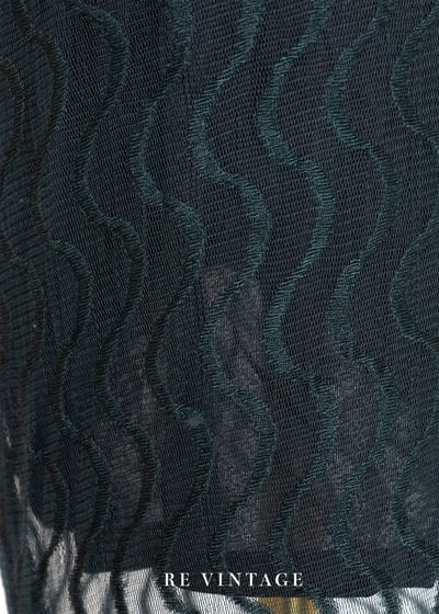 綠黑色波紋透膚美美長裙（23-30"）13