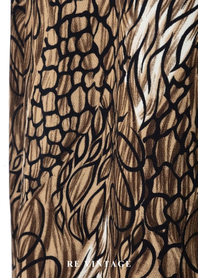 大地色墨跡迷宮藝術筆觸長洋裝14