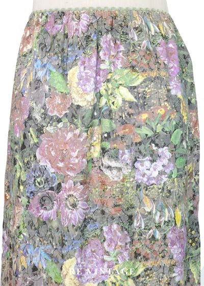 優雅紫色廢墟的玫瑰及膝裙（23-30"）3