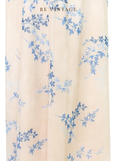 香草色藍色小花長裙（24-26"）9