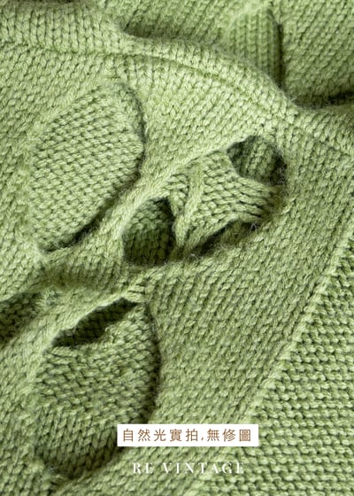Jelly Green 四片幸運草簍空針織上衣14