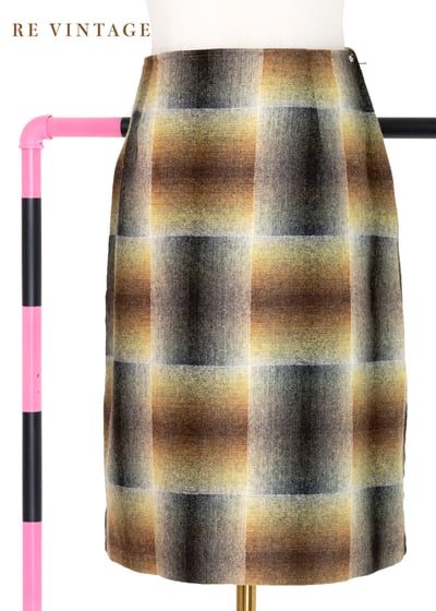 透著黃光の彩色玻璃毛呢裙裙（26"）1