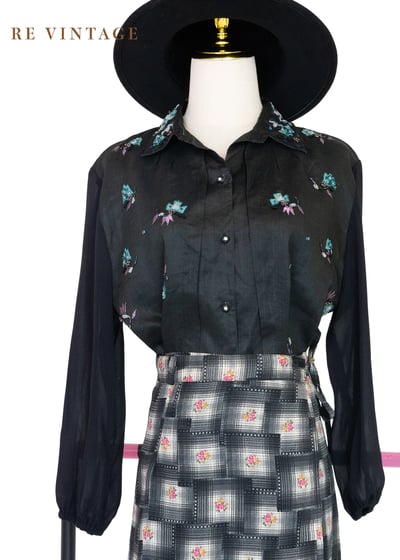 夜幕蝶園質感襯衫1