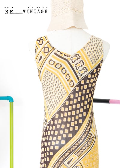 陽光暖黃色波希米雅圖騰長洋裝8