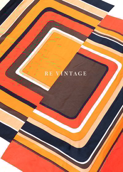 亮眼の橘色不對稱方格大絲巾7