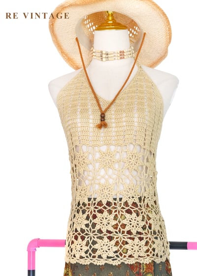 密沙花編織繞頸背心1