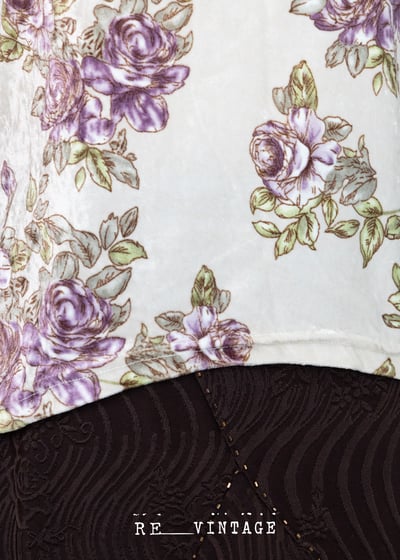 溫柔紫玫瑰絨布長袖上衣8