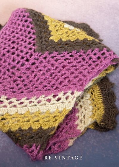 葡萄色針織圍巾2