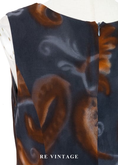 煙灰琥珀如夢似幻圖騰洋裝13