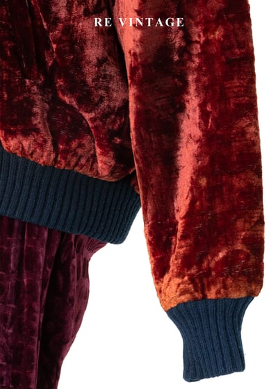 秋日橘紅色光澤絨布夾克外套14