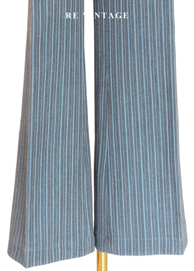 必備單品 - 街頭灰藍線條酷感長褲(30-32")7