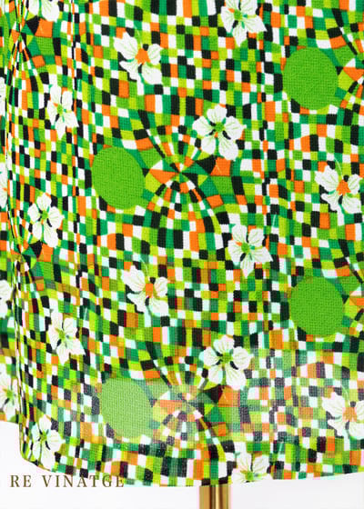 Al Held 藝術感鮮豔草綠圖騰短裙（26"）5