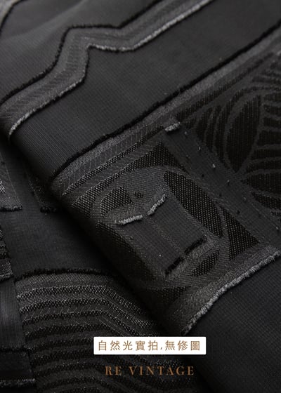 Black Sea 線條印花黑色長裙（27"）10