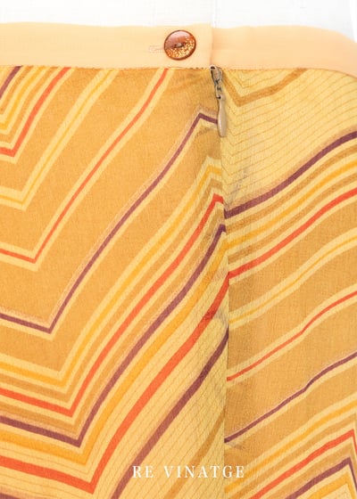 姜黃色chevron雪紡中長裙（26"）5