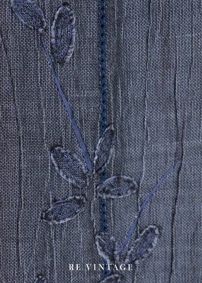 藍染花徑花朵的故事長洋裝10