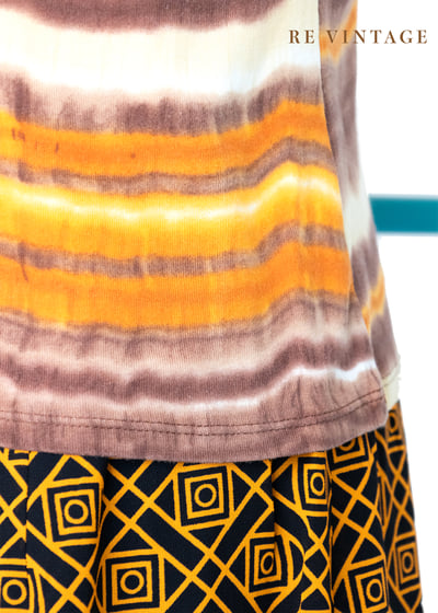 『歐洲寶物』漸層橘色系肩膀小結背心8