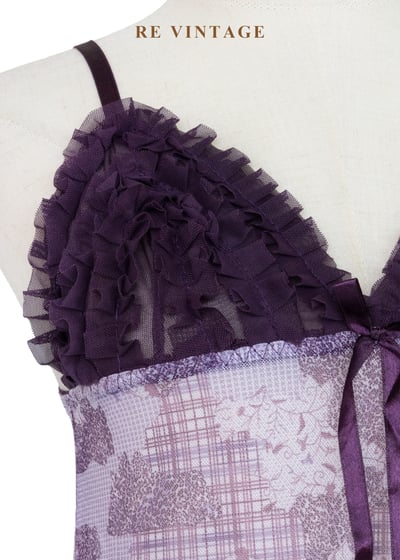 午夜的紫色華爾滋Paisley拼接細肩帶背心5