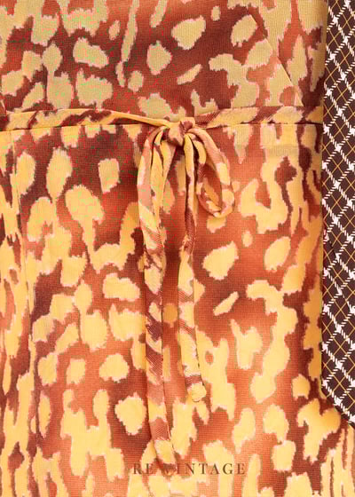 焦糖橘子豹紋來襲細肩帶長洋裝7