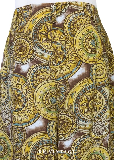 太陽放射紋理迷幻復古曼陀羅圖騰短褲（26"）8