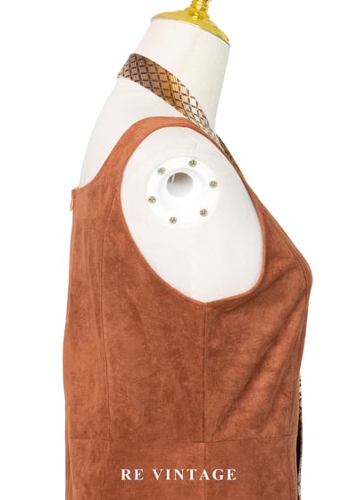 溫潤南瓜橘拼色洋裝8