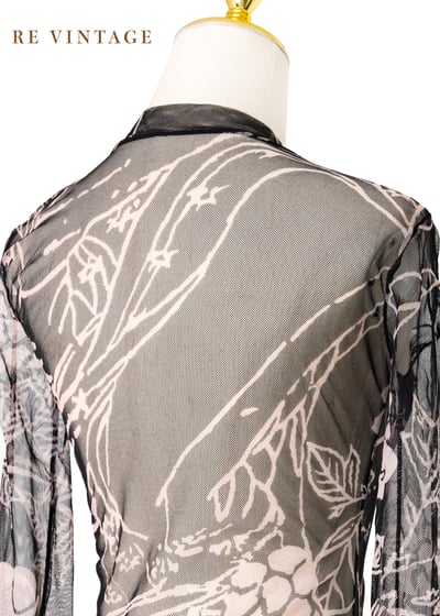 粉紅佳人與花朵黑色透膚洋裝12