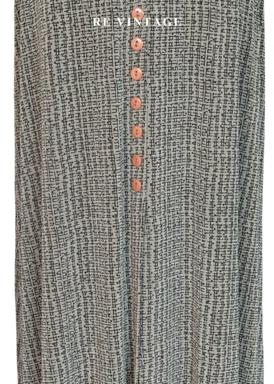 灰綠色畫布筆觸長裙（24-30"）5