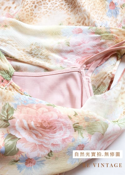 美麗佳人玫瑰豹紋氣質洋裝15