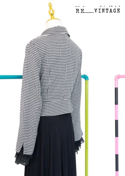 撲克牌方塊短版西裝外套6