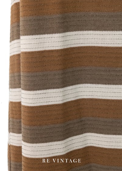 Cafe au lait 溫潤咖啡線條長洋裝9