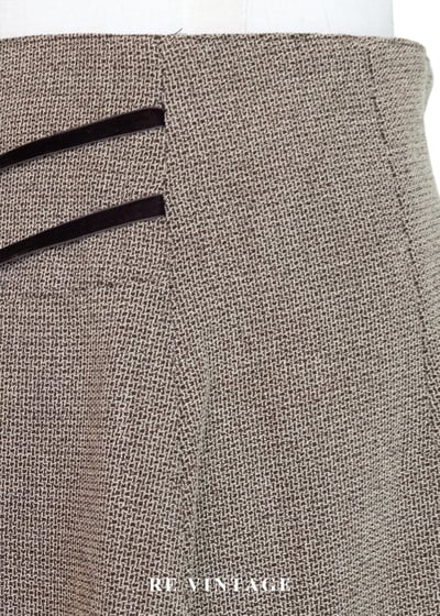 質感單品 - 時空銀釦褐色短裙（28"）6